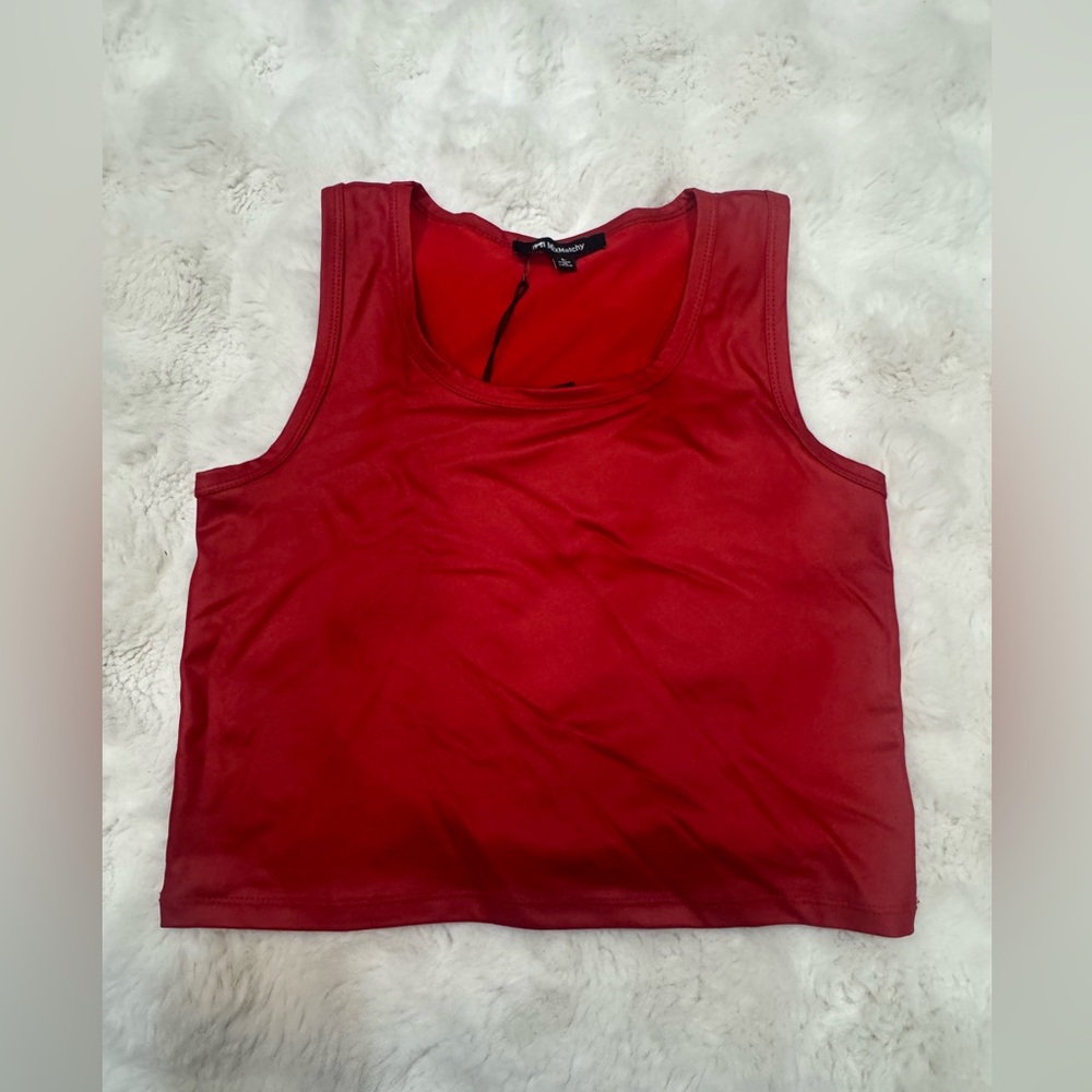 Match Women's Vibrant Red Tank Top